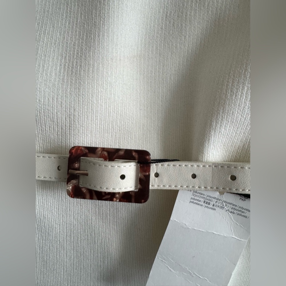 ZARA KNIT BELTED TOP - Picture 12 of 12